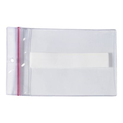 Picture of SUPERSCAN Press-On Vinyl Envelopes, Reclosable, 3in x 5in, Clear, Pack of 25 Envelopes