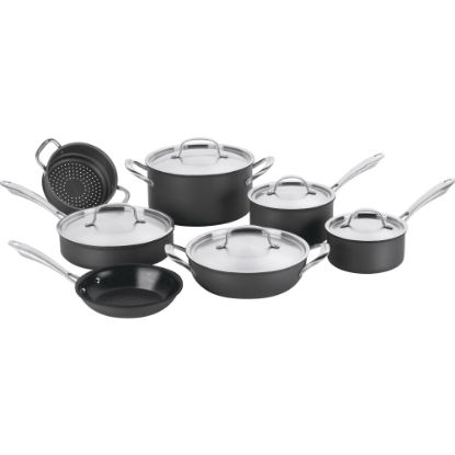 Picture of Conair GreenGourmet GG-12 Cookware Set - Skillet 8in Diameter, Deep Frying 10in Diameter, Saucepan 1.5quart Diameter, Pan 3quart Diameter, Dutch Oven 6quart Diameter, Steamer Insert Diameter