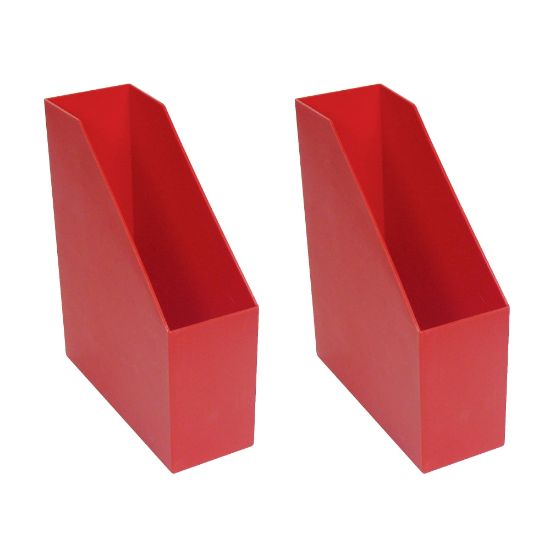 Picture of Romanoff Products Vertical Magazine Files, 11-1/2inH x 3-1/2inW x 9-1/2inD, Red, Pack Of 2 Files