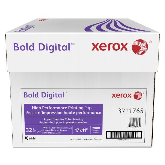 Picture of Xerox Bold Digital Printing Paper, Ledger Size (17in x 11in), 100 (U.S.) Brightness, 32 Lb Text (120 gsm), FSC Certified, 500 Sheets Per Ream, Case Of 4 Reams