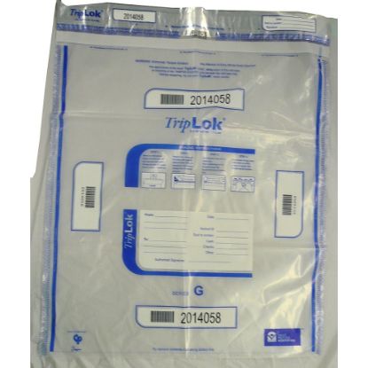 Picture of TripLOK Tamper Evident Security Bags, 20in x 24in, Clear, Carton Of 250