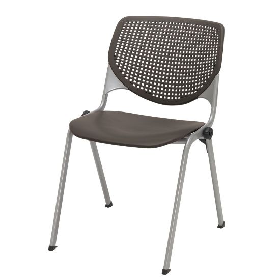 Picture of KFI Studios KOOL Stacking Chair, Brownstone/Silver