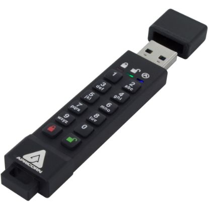 Picture of Apricorn 64GB Aegis Secure Key 3z USB 3.1 Flash Drive - 64 GB - USB 3.1 - 77 MB/s Read Speed - 72 MB/s Write Speed - 256-bit AES - 3 Year Warranty - TAA Compliant