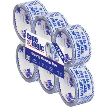 Picture of Tape Logic Security Tape, If Seal Has Been?, 2in x 110 Yd., Blue/White, Case Of 6