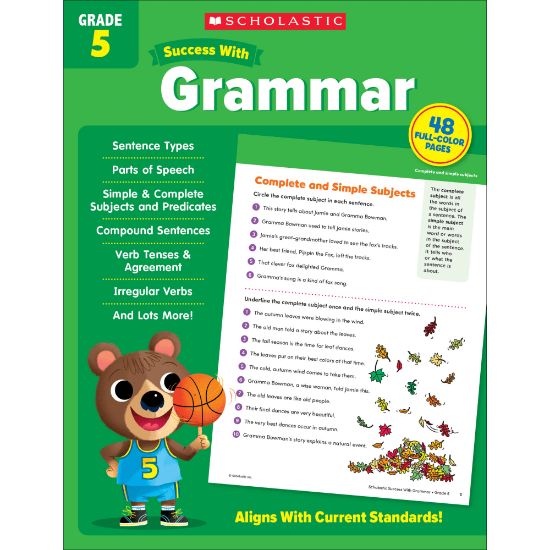 Picture of Scholastic Success With Grammar Workbook, Grade 5