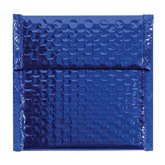 Picture of Partners Brand Blue Glamour Bubble Mailers 7in x 6 3/4in, Pack of 72