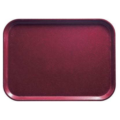 Picture of Cambro Camtray Rectangular Serving Trays, 14in x 18in, Burgundy Wine, Pack Of 12 Trays