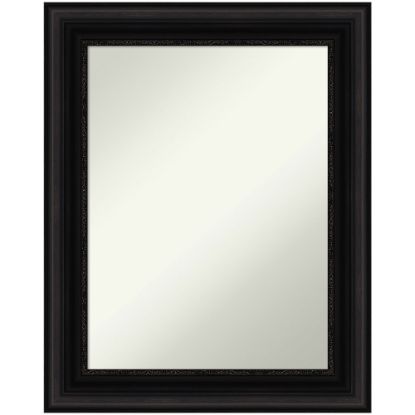 Picture of Amanti Art Non-Beveled Rectangle Framed Bathroom Wall Mirror, 29-1/2in x 23-1/2in, Parlor Black