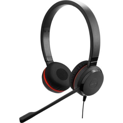 Picture of Jabra Evolve 30 II MS stereo - Headset - on-ear - wired - 3.5 mm jack, USB-C - Certified for Skype for Business