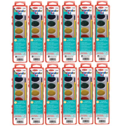 Picture of Charles Leonard Semi-Moist Watercolor Paint Sets, Pack Of 12 Sets