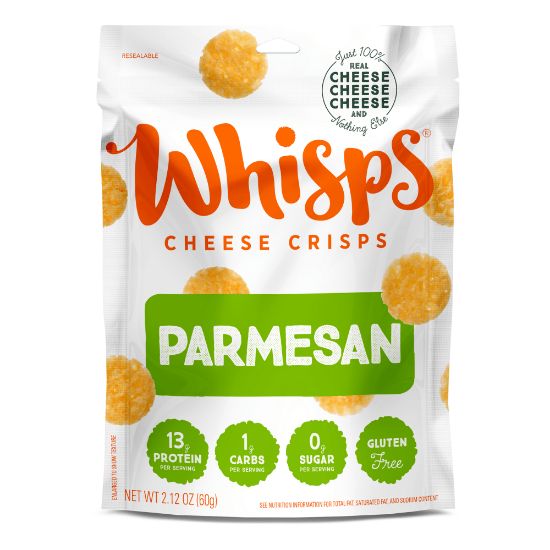 Picture of Whisps Cheese Crisps, Parmesan, 2.12 Oz, Pack Of 12 Bags