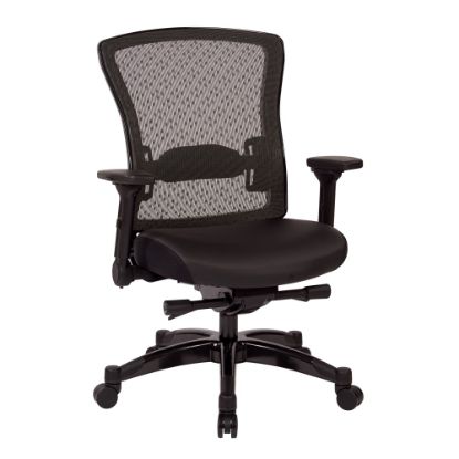 Picture of Space Seating Ergonomic Bonded Leather High-Back Executive Chair, Black