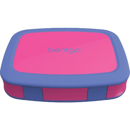 Picture of Bentgo Kids Brights Lunch Box, 2inH x 6-1/2inW x 8-1/2inD, Fuchsia