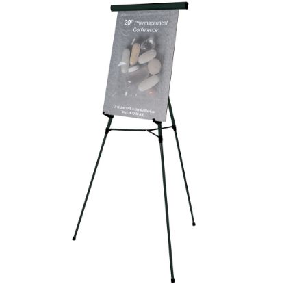 Picture of MasterVision Flex Lightweight Telescoping 3-Leg Display Easel, 34in To 63in High, Aluminum, Black