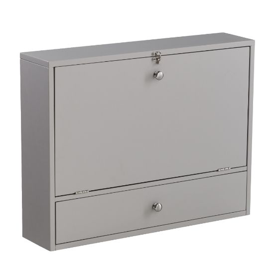 Picture of SEI Furniture Wall-Mount 26inW Writing Desk With Storage, Gray