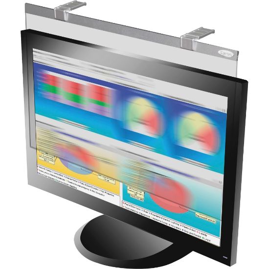 Picture of Kantek LCD Privacy/antiglare Wide Screen Filters Silver - For 24in Widescreen Monitor - Scratch Resistant - Anti-glare - 1