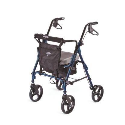 Picture of Medline Deluxe Comfort Rollator, 8in Wheels, Blue