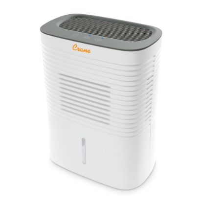 Picture of Crane 4 Pint Compact Dehumidifier with Timer Function, 300 Sq Ft. Coverage, 5 1/2in x 9in x 12in, White