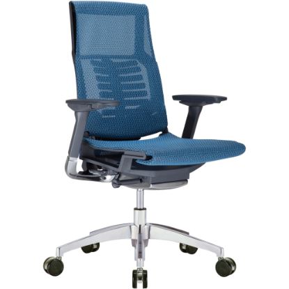 Picture of Raynor Powerfit Ergonomic Mesh Mid-Back Executive Chair, Blue/Black