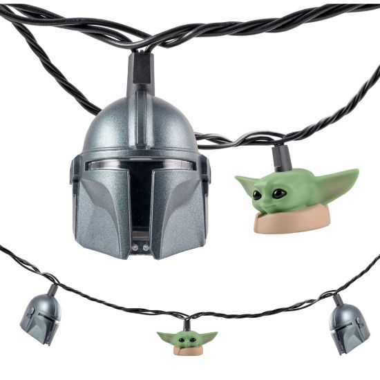 Picture of Jasco Star Wars: The Mandalorian String Lights, The Mandalorian, 10ft, Cool White