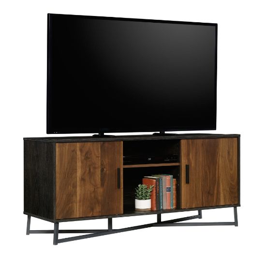 Picture of Sauder Canton Lane Credenza For 60in TVs, Brew Oak/Grand Walnut