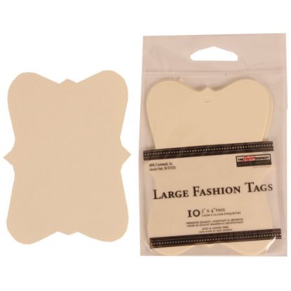 Picture of JAM Paper Gift Tags, 3in x 4in, Ivory Fashion, Pack Of 10