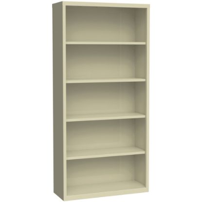 Picture of Lorell Fortress Series Steel Modular Shelving Bookcase, 5-Shelf, 72inH x 34-1/2inW x 13inD, Putty