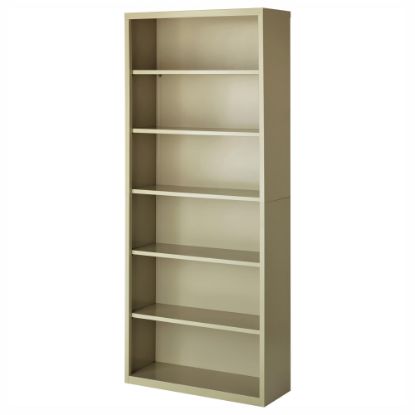 Picture of Lorell Fortress Series Steel Modular Shelving Bookcase, 6-Shelf, 82inH x 34-1/2inW x 13inD, Putty