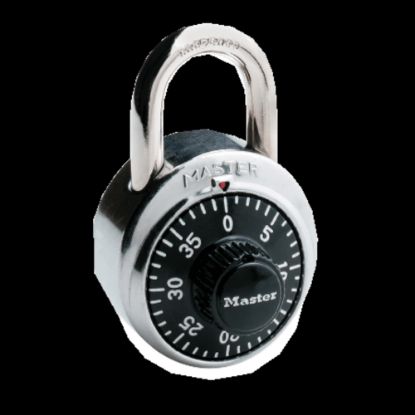 Picture of Master Lock Combination Padlock, Black/Chrome