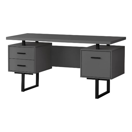 Picture of Monarch Specialties Violet 60inW Computer Desk, Gray/Black