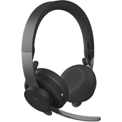 Picture of Logitech Zone Wireless Plus Headset - Stereo - USB Type A, USB Type C - Wireless - Bluetooth - 98.4 ft - On-ear - Binaural - Ear-cup - Noise Cancelling, Omni-directional, MEMS Technology Microphone - Noise Canceling - Black