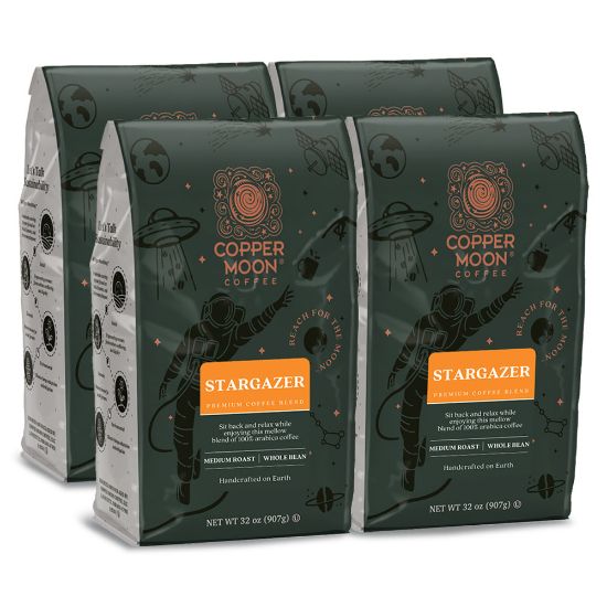 Picture of Copper Moon Whole Bean Coffee, Stargazer Blend, 2 Lb Bag, Case Of 4 Bags