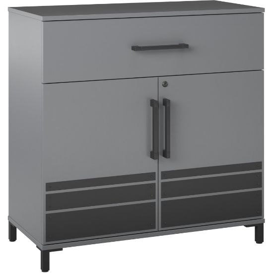 Picture of Ameriwood Home Systembuild Evolution 36inW Shelby Garage Base Cabinet, Graphite