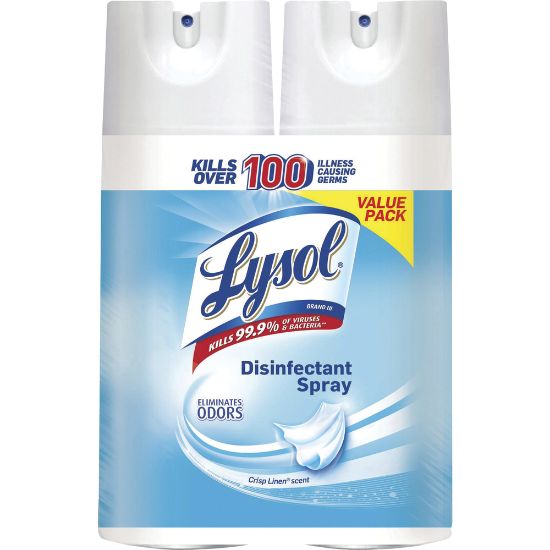 Picture of Lysol Linen Disinfectant Spray, Crisp Linen Scent, 12.5 Oz, Pack Of 2