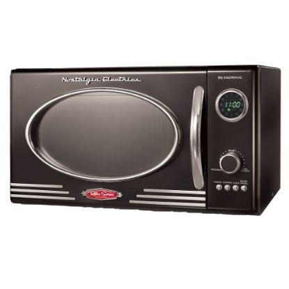 Picture of Nostalgia Electrics Retro 0.9 Cu Ft 800-Watt Countertop Microwave, Black