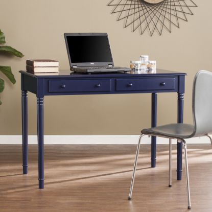 Picture of SEI Furniture Janice Farmhouse 43inW Writing Desk With 2-Drawers, Navy