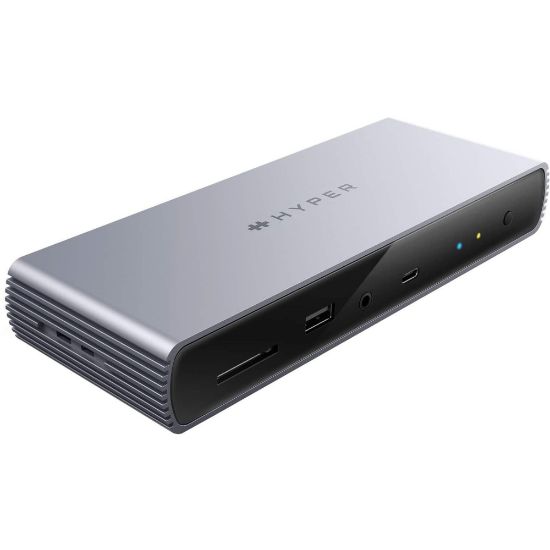 Picture of Targus HyperDrive Thunderbolt 4 Docking Station, 2-15/16inH x 7-7/8inW x 1-1/4inD, Silver, HDTB4D-US