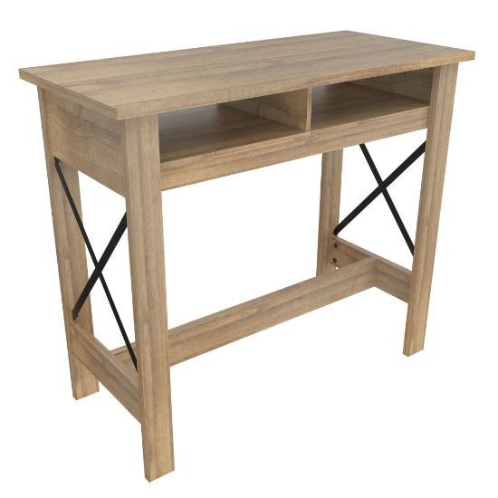 Picture of Inval Multipurpose Pub/Home Office Table, 41-5/16inH x 47-1/4inW x 21-13/16inD, Amaretto