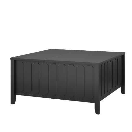 Picture of Ameriwood Home Novogratz Her Majesty Lift Top Coffee Table, 17-13/16inH x 35-3/4inW x 35-3/4inD, Black