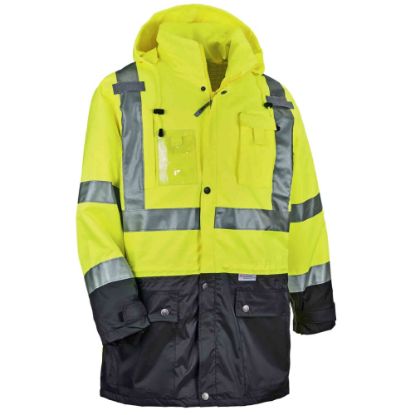 Picture of Ergodyne GloWear 8386 Type R Class 3 High-Visibility Outer Shell Jacket, 4X, Lime