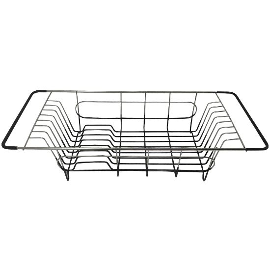 Picture of Better Houseware Stainless-Steel Over-the-Sink Dish Drainer, 4-1/2inH x 8-1/4inW x 19-1/4inD, Silver