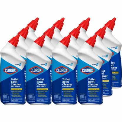 Picture of Clorox Commercial Solutions Manual Toilet Bowl Cleaner w/ Bleach - 24 fl oz (0.8 quart) - Fresh Scent - 360 / Bundle - Clear