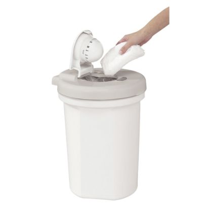 Picture of Safety 1st Easy Saver Circular Plastic Diaper Pail, 18inH x 13inW x 14 1/2inD, White