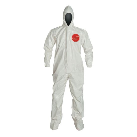 Picture of DuPont Tychem SL Coveralls With Hood, 3XL, White, Pack Of 12