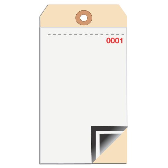 Picture of B O X Packaging Manila Inventory Tags, Blank 3-Part With Carbon, 0-499, Box Of 500