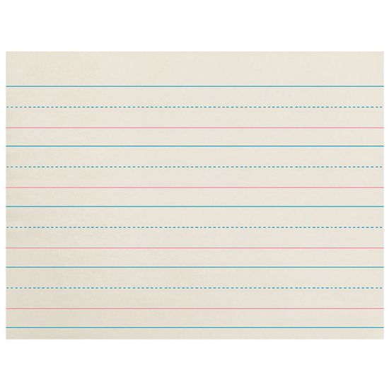 Picture of Zaner-Bloser Newsprint Handwriting Paper, Dotted Midline, 8in x 10-1/2in, 500 Sheets Per Pack, Case Of 3 Packs