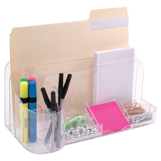 Picture of Innovative Storage Designs Desktop Organizer, 9 Compartments, Clear