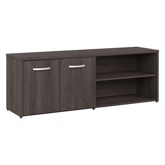 Picture of Bush Business Furniture Studio A Low Storage Cabinet With Doors And Shelves, Storm Gray, Standard Delivery