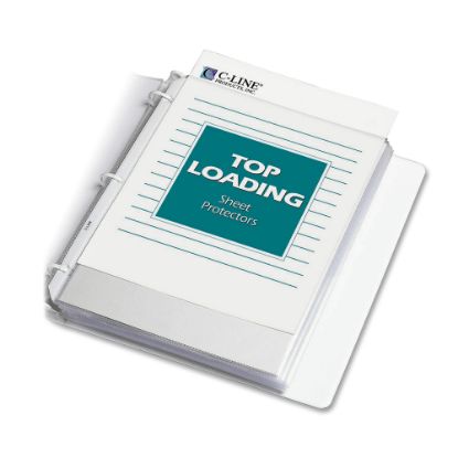 Picture of C-Line Polypropylene Top-Loading Sheet Protectors, 8 1/2in x 11in, Economy Weight, Reduced Glare, Box Of 200