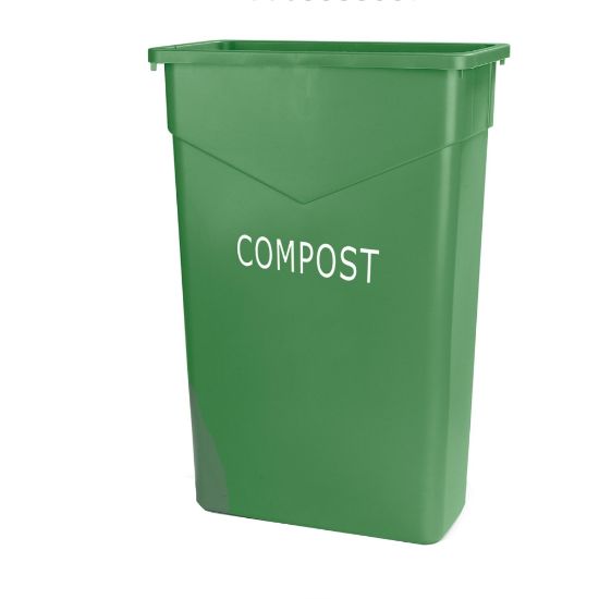 Picture of Carlisle Trimline Compost Trash Can, 23 Gallons, Green